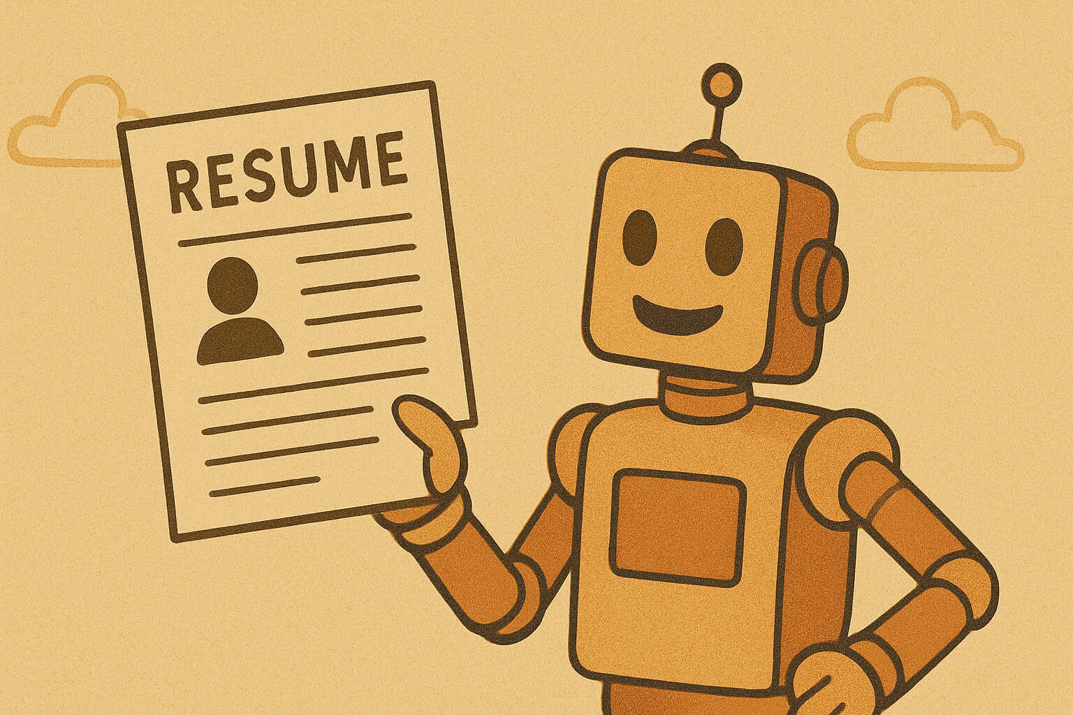A robot with his resume, generated with GPT