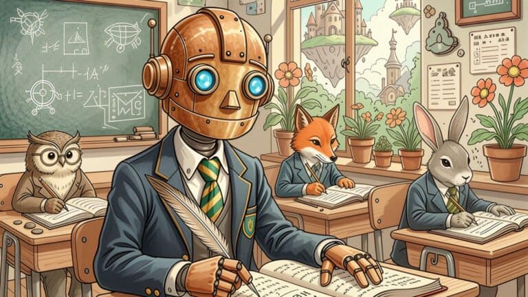 AI in the classroom, generated with ChatGPT