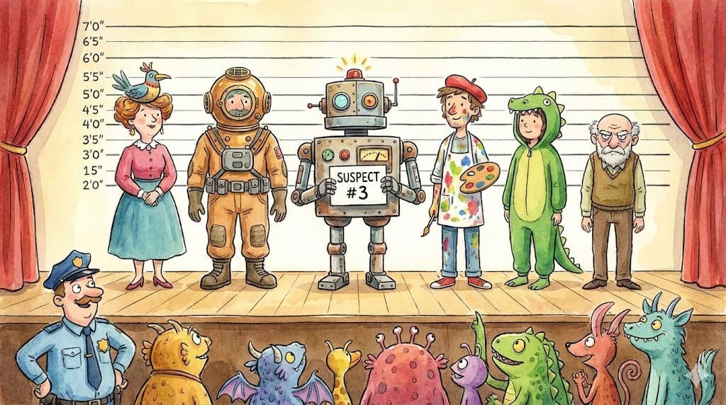 The AI among humans, generated with Gemini