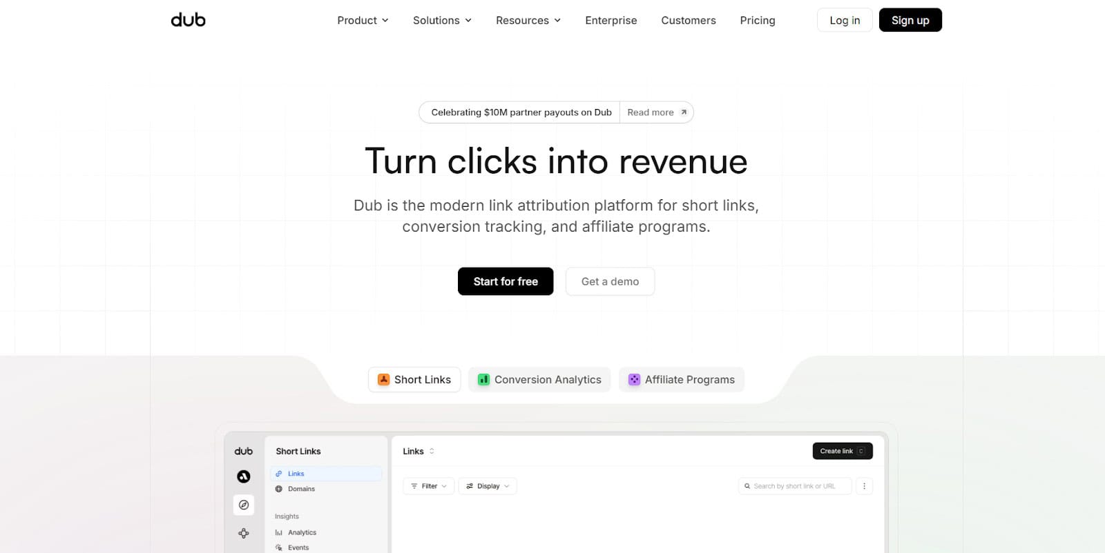 Dub Landing Page