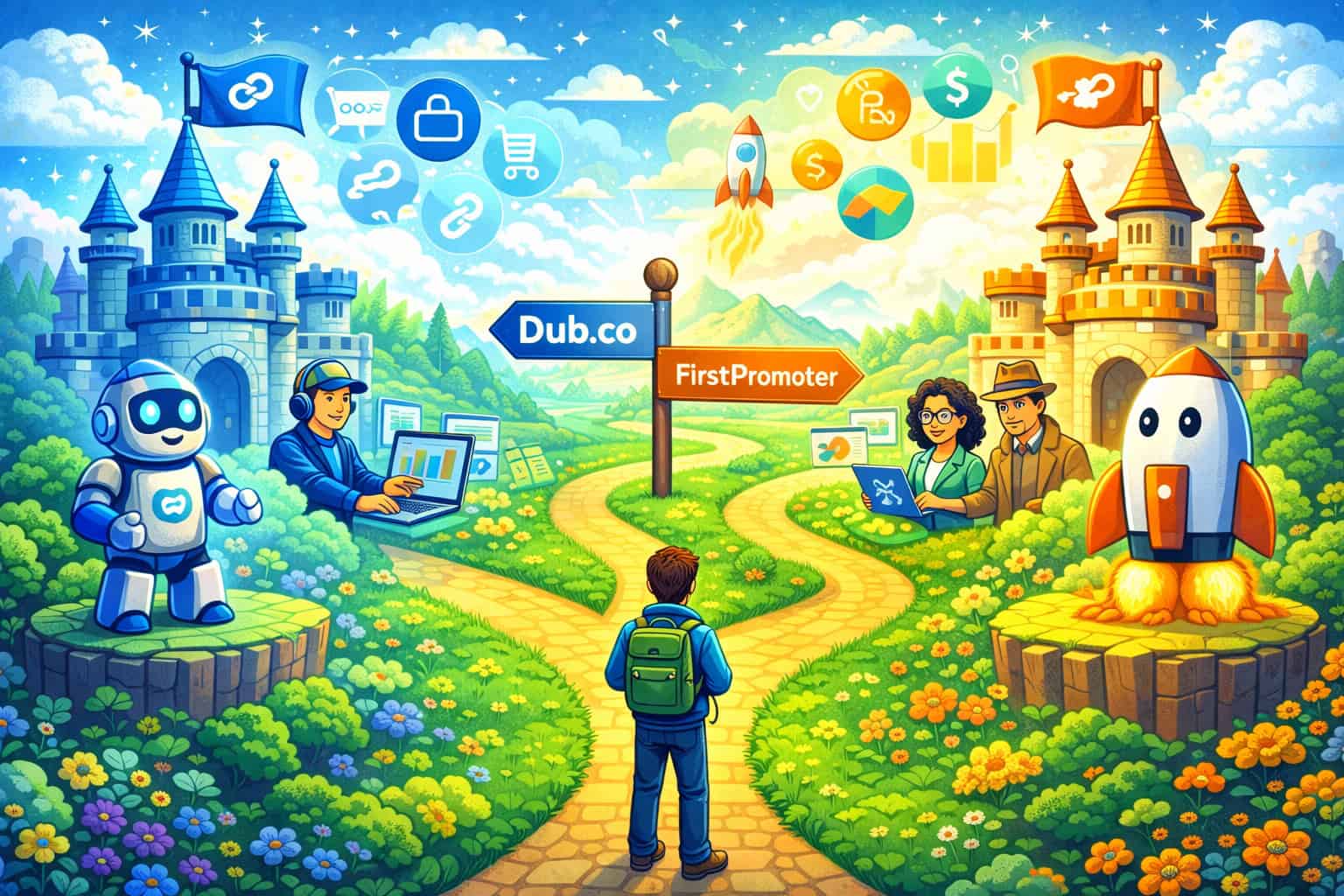 Dub.co vs. Firstpromoter, generated with GPT