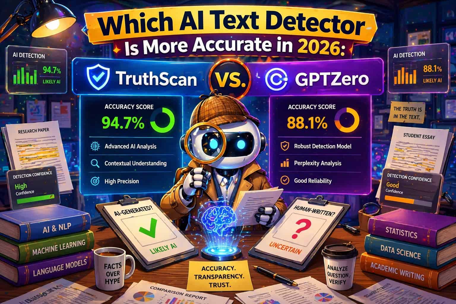 Which AI Text Detector Is More Accurate in 2026: TruthScan vs. GPTZero