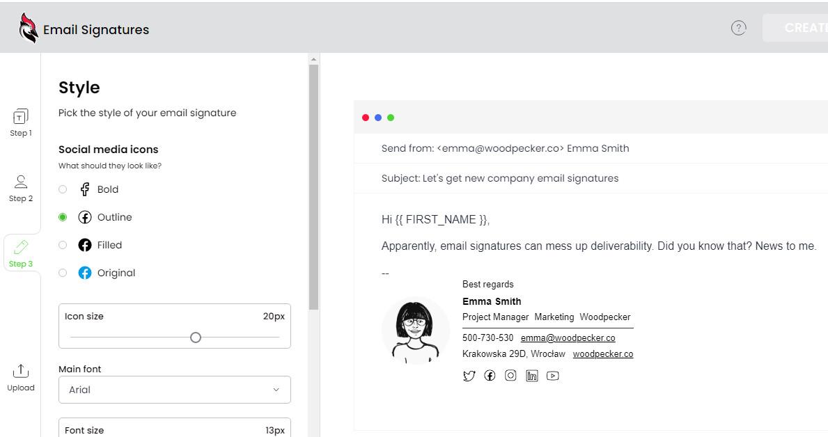 Add links and can-spam compliance to your emails