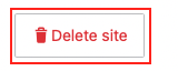 confirm website deletion