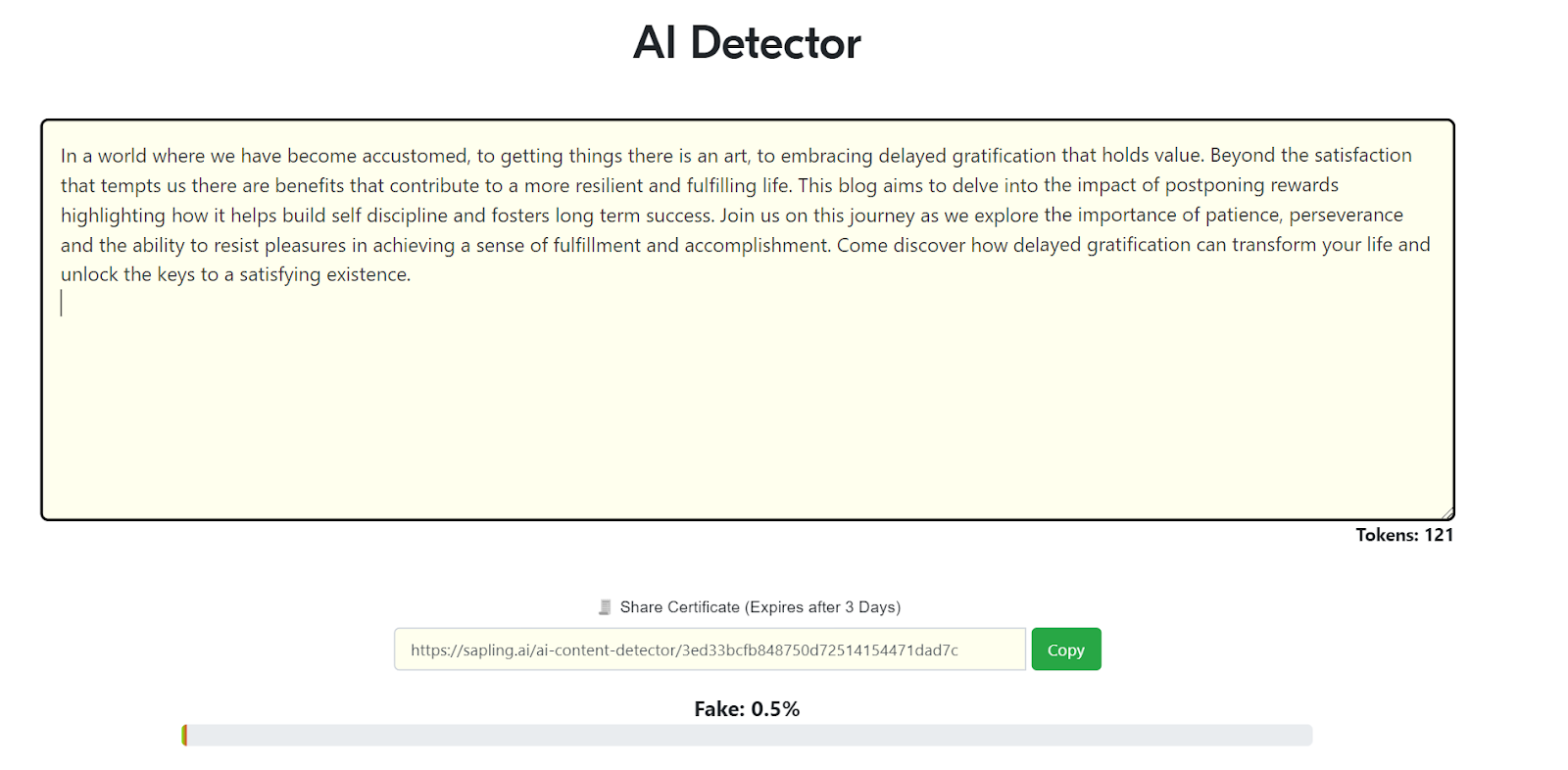 Undetectable with Sapling: Article