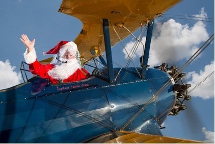 Stearman Santa is on the Move at Lone Star Flight Museum