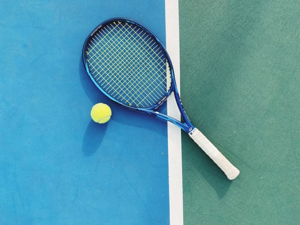 The Dallas Open will have plenty of tennis rackets and balls, like this picture.