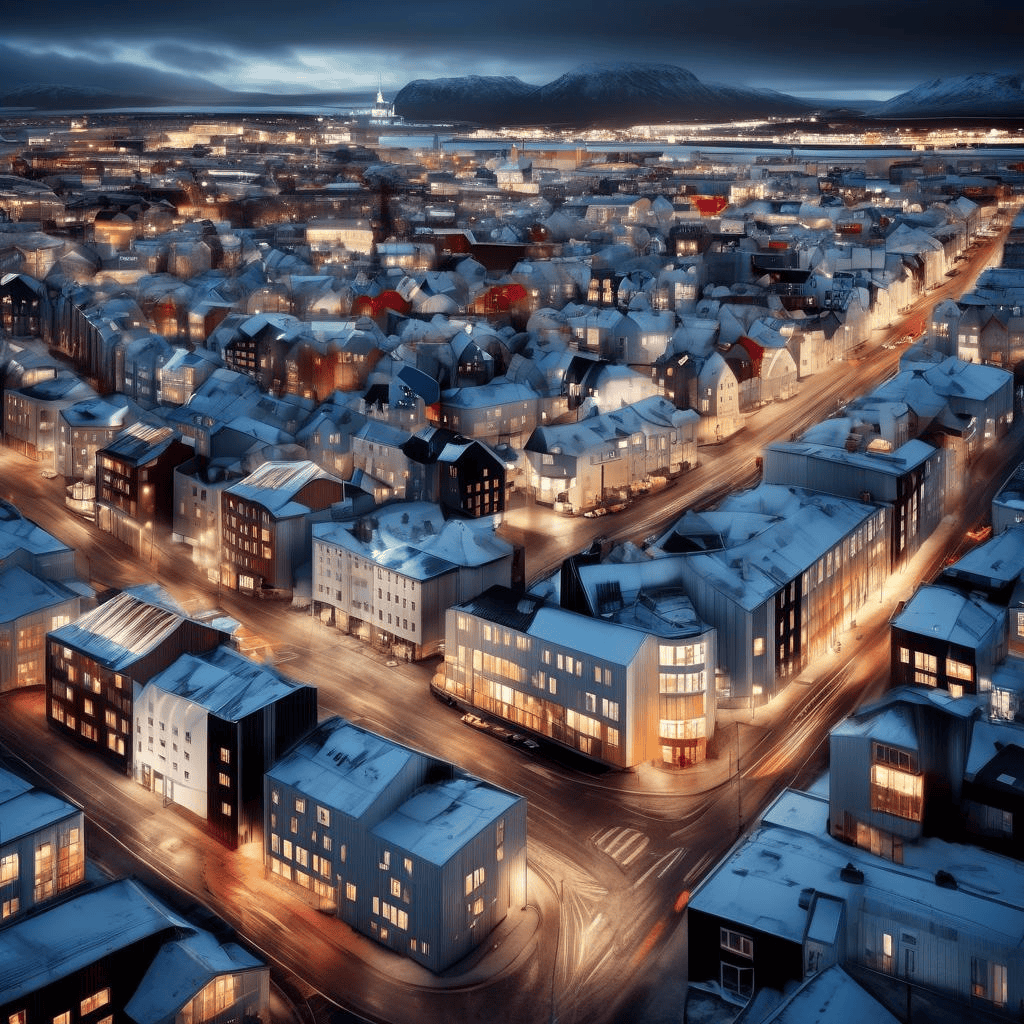 Night in Reykjavík – Asgrimur Jonsson