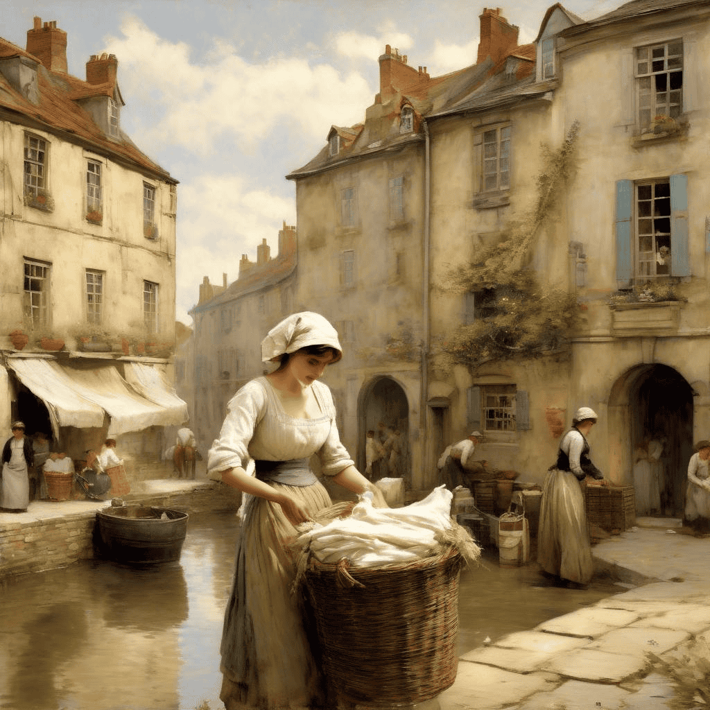 The Laundress of Erlan Farm – Léon Augustin Lhermitte