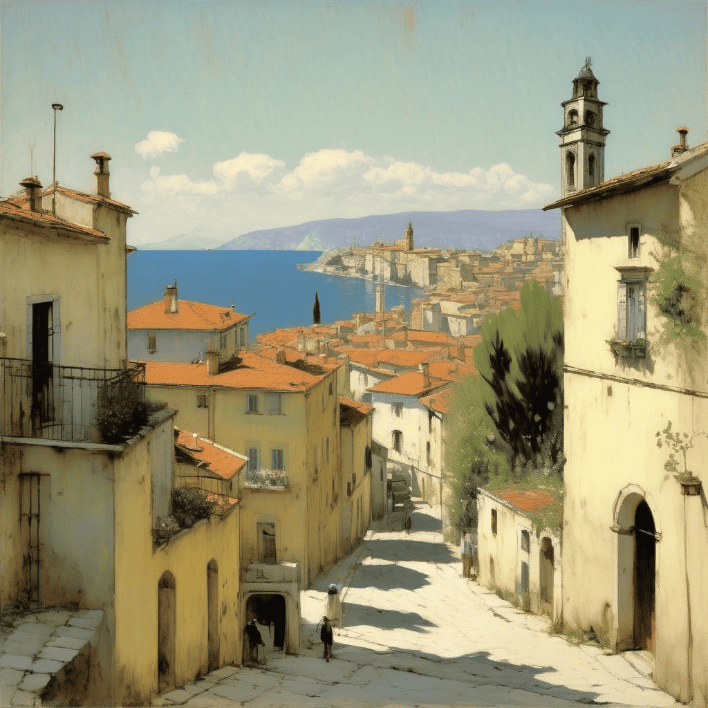 In the Vicinity of Bordiguera, in the North of Italy – Isaac Levitan