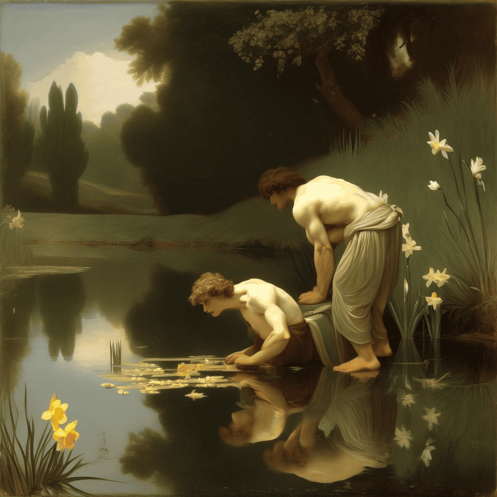 Narcissus reflecting in the water – Pierre-Henri de Valenciennes