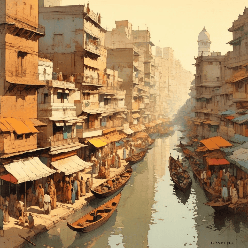 Ghat in Benares – Hiroshi Yoshida