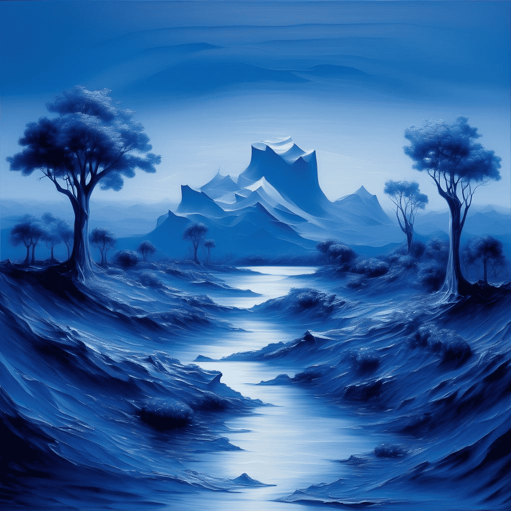 Landscape in Blue Monochrome – Joseph Duplessis