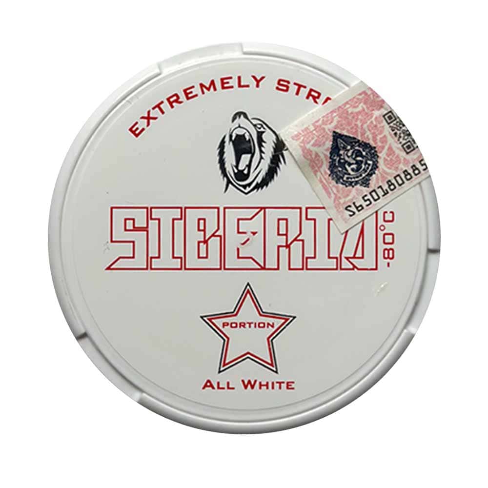 SIBERIA -80℃ “All White” 15gr – Icy Nicotine Pouches | Thailand