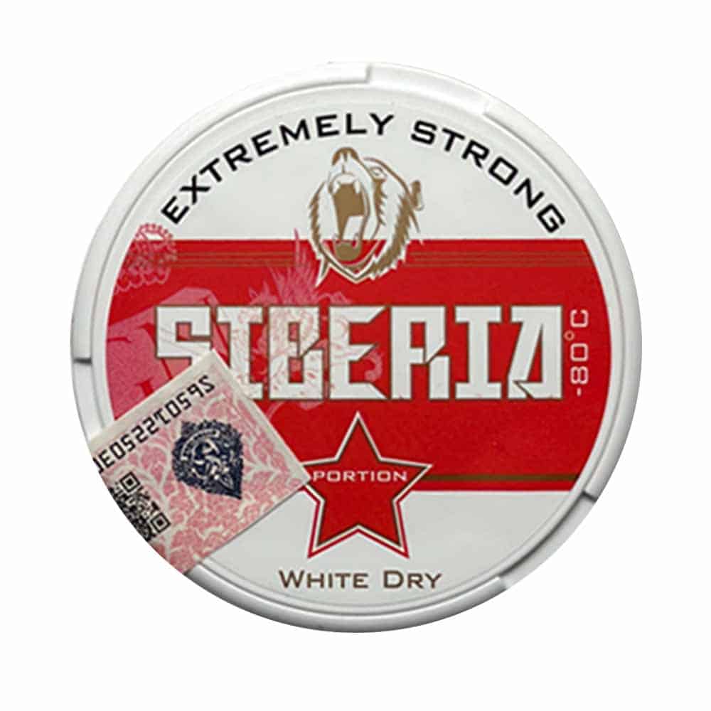SIBERIA -80℃ "Red" White Dry Snus – Extra Strong | Thailand