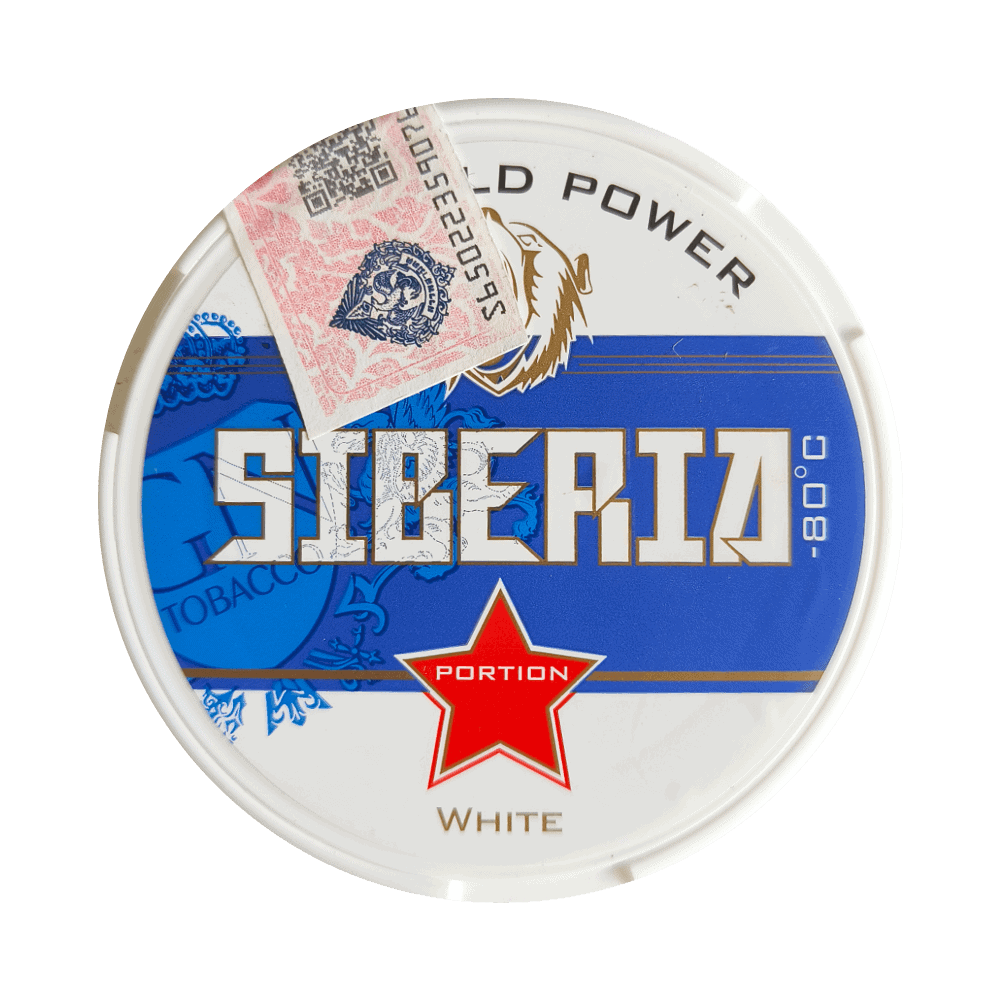 SIBERIA -80℃ Blue White Dry 15gr – Arctic Power Snus | Thailand