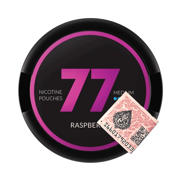 77 Raspberry Nicotine Pouches – Bright & Juicy | Thailand Delivery
