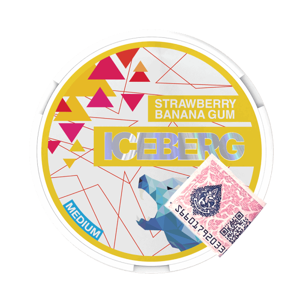 ICEBERG Strawberry Banana Gum – Тропические никотиновые подушечки