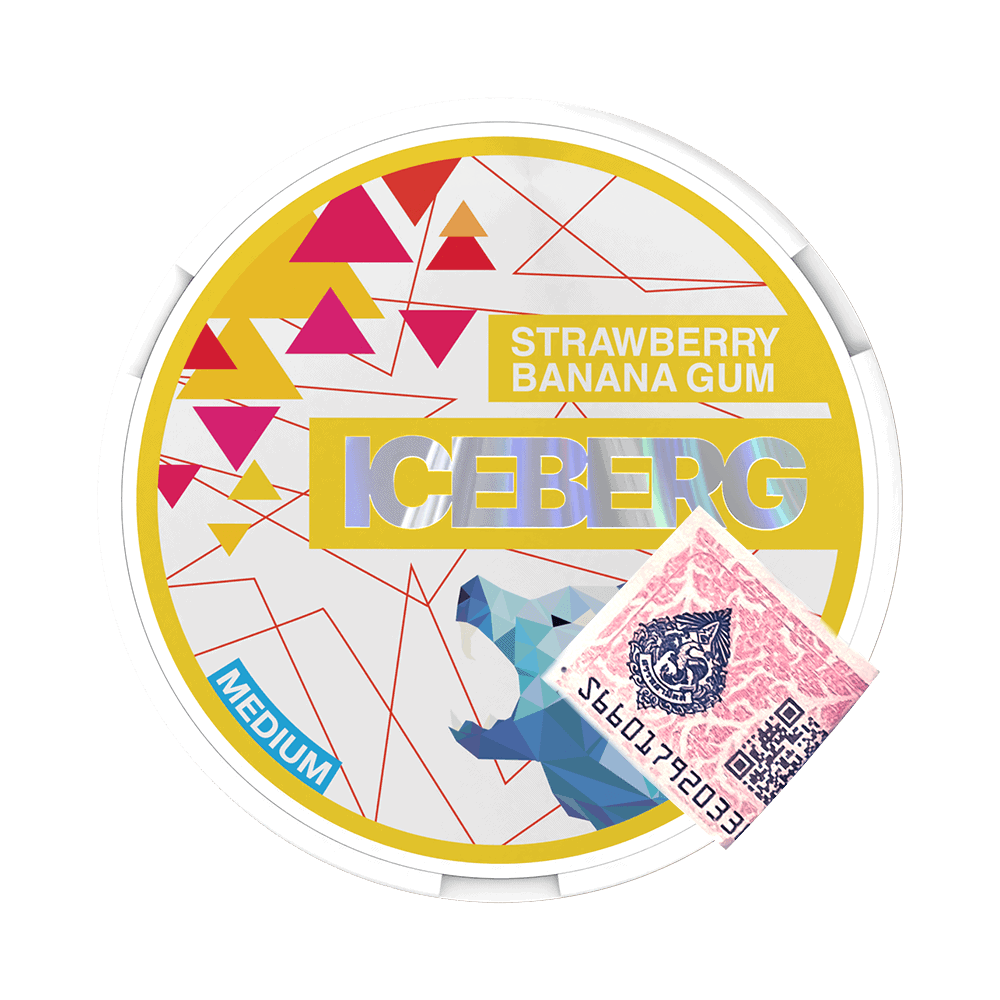 ICEBERG Strawberry Banana Gum – Tropical Nicotine Pouches