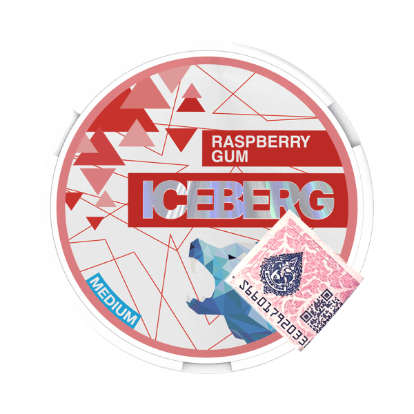 ICEBERG Raspberry Gum — Фруктовые никотиновые подушечки с вкусом жевательной резинки