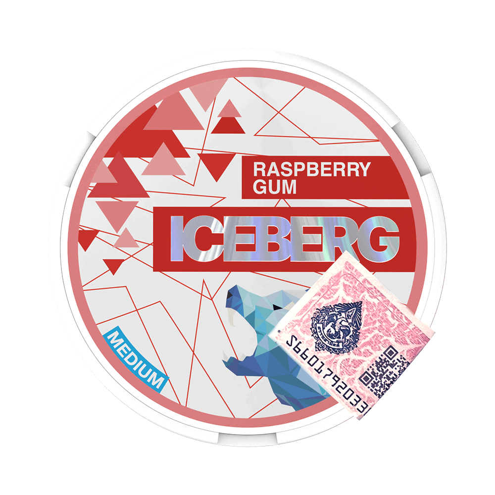 ICEBERG Raspberry Gum – Fruity Bubblegum Nicotine Pouches