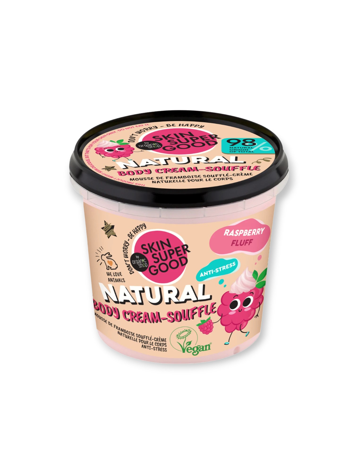 Крем за тяло Малина – анти-стрес, 360 мл, Organic Shop