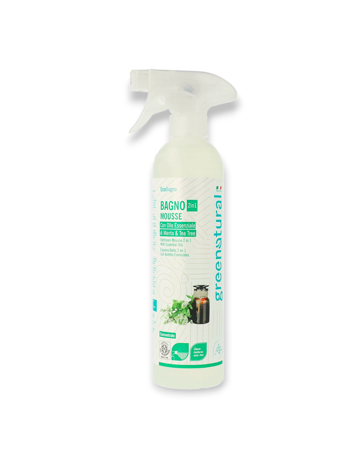 Препарат за почистване на баня 2 in 1 Greenatural