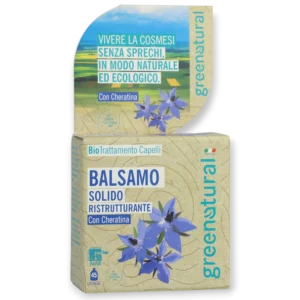 Твърд балсам за коса с Кератинови пептиди, 40 г Greenatural