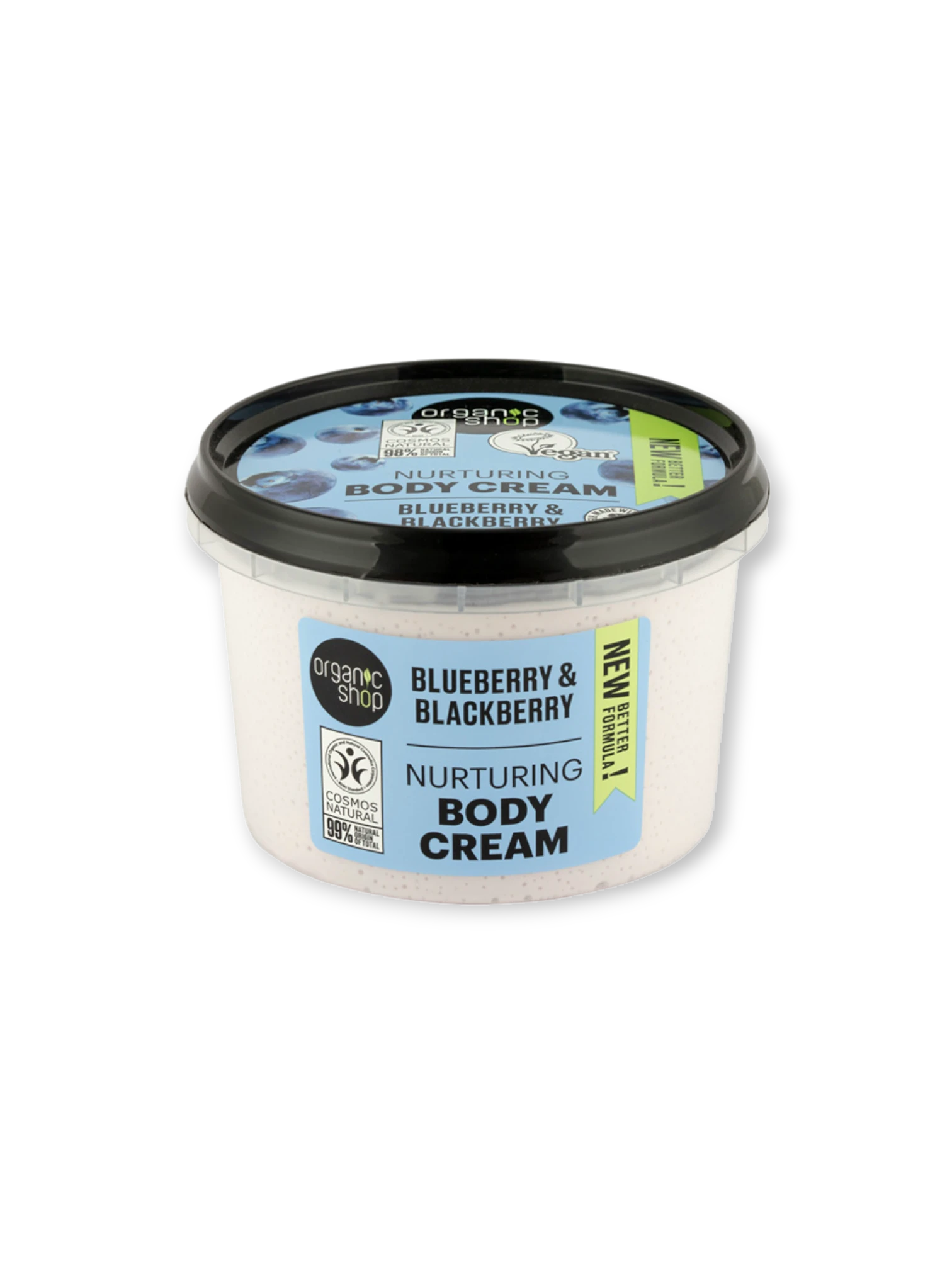 Подхранващ крем за тяло Боровинка и къпина, 250 мл, Organic Shop
