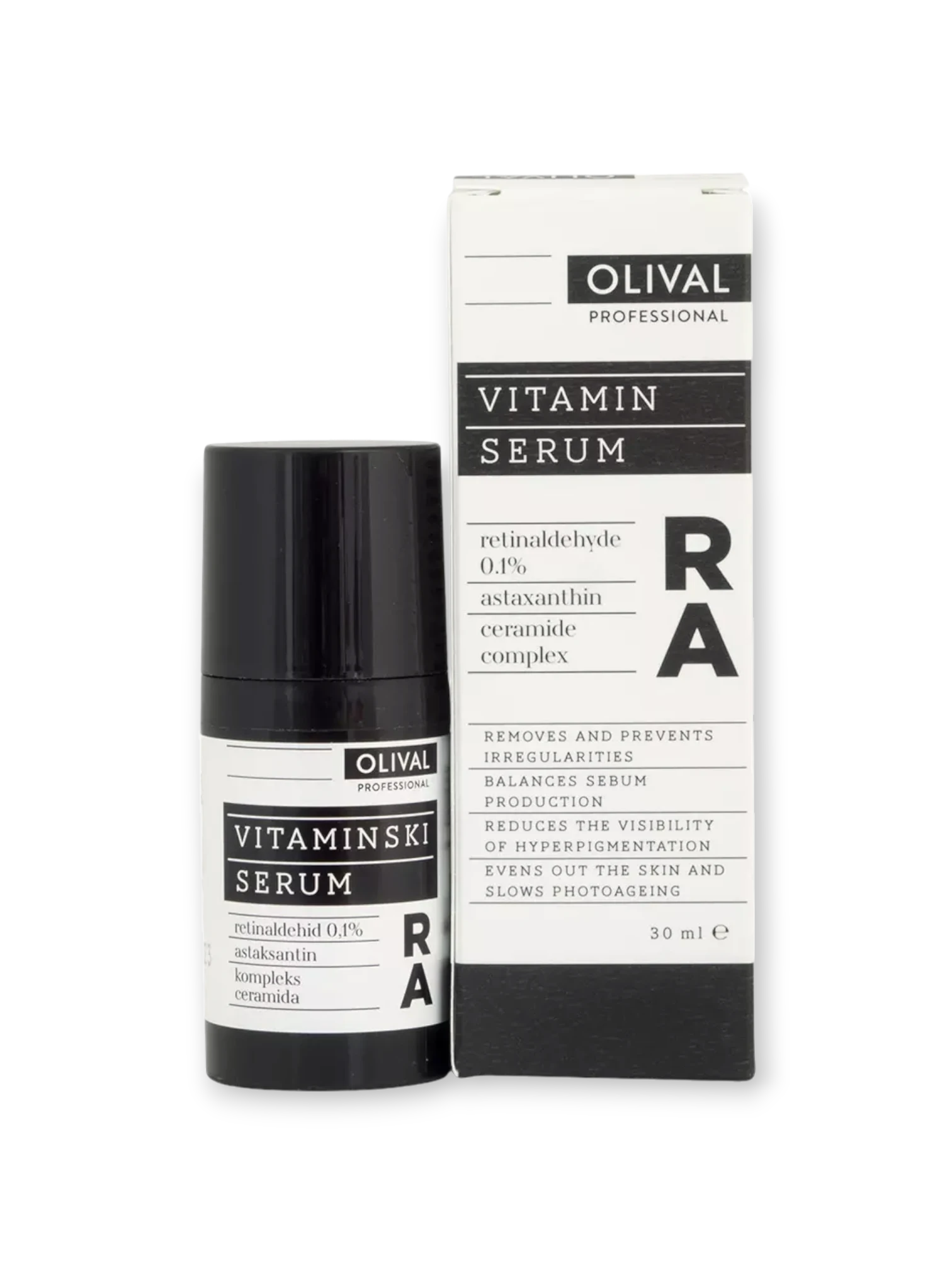 Нощен витаминен серум за лице RA, Olival, 30 мл