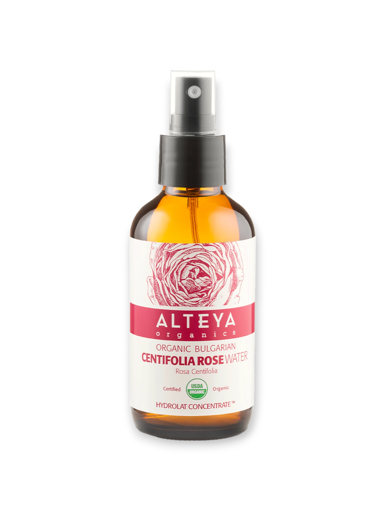 Био розова вода Роза Сентифолия 120/240 мл кафяво стъкло Alteya Organics