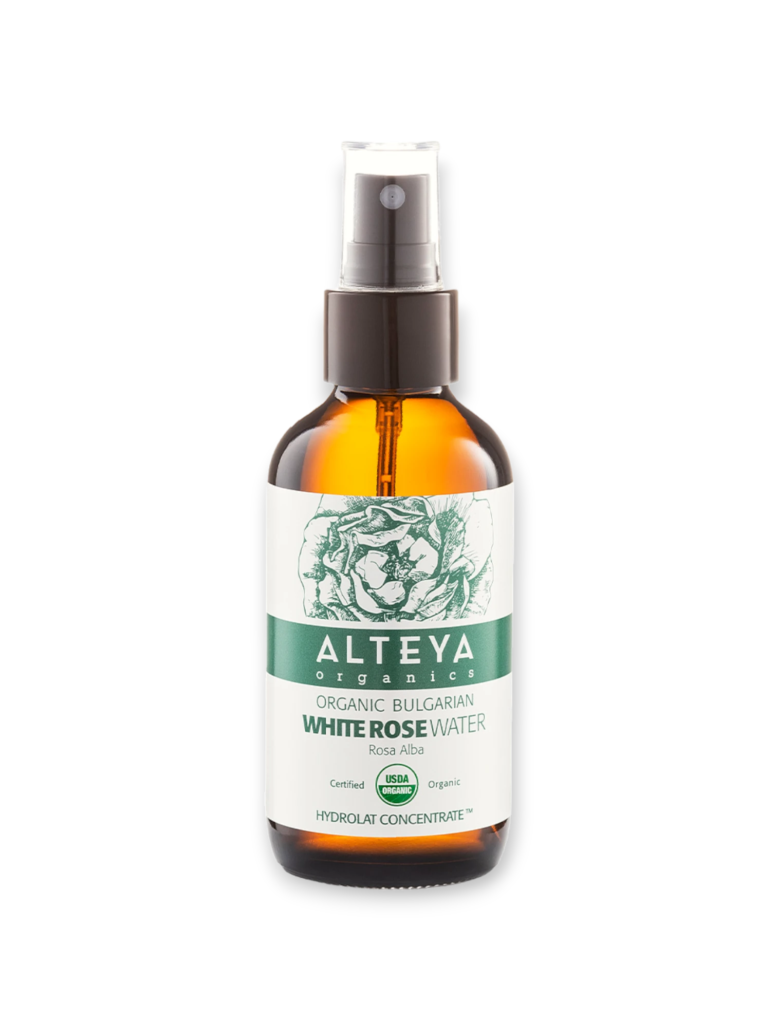 Био розова вода Роза Алба кафяво стъкло Alteya Organics