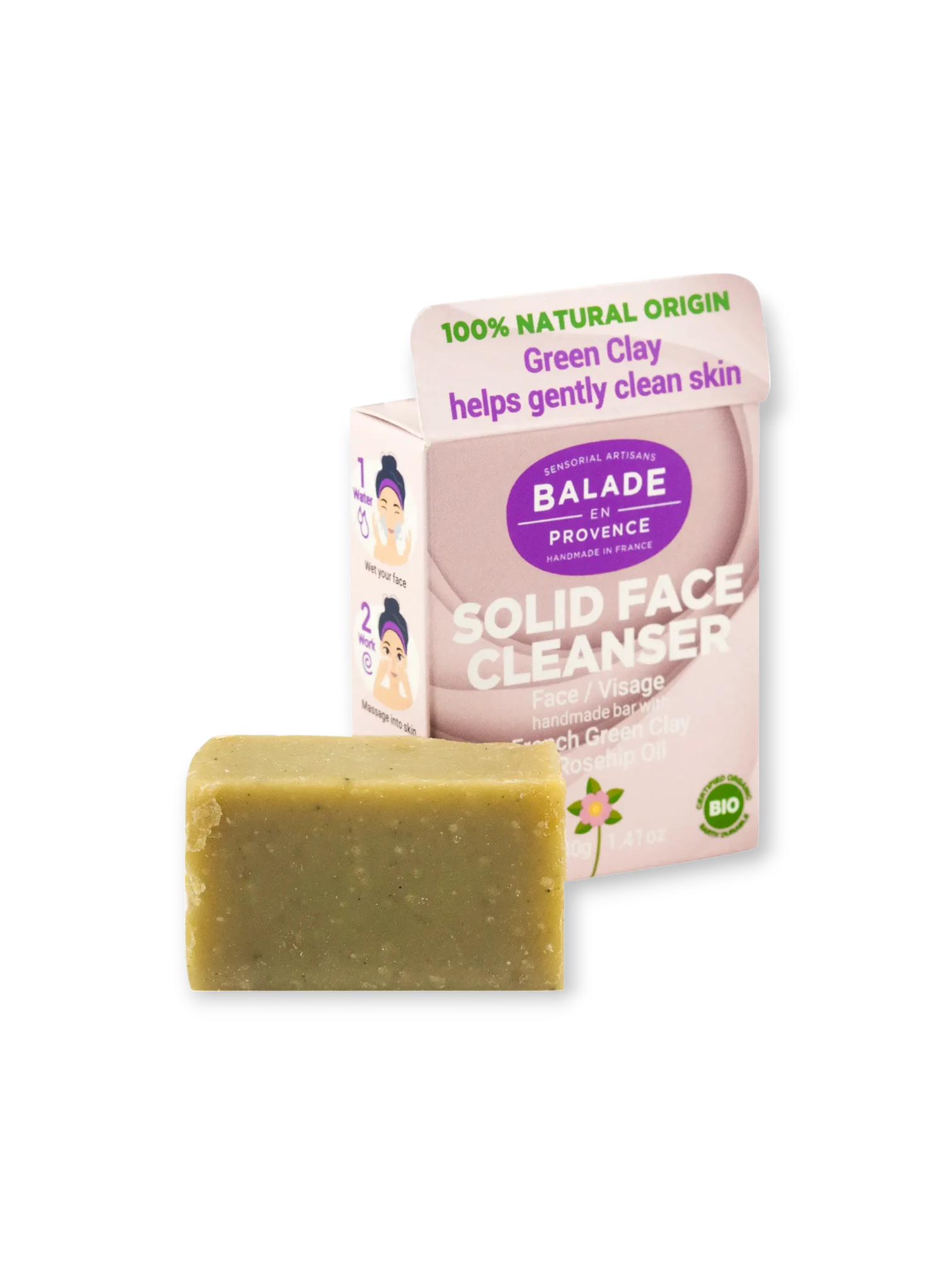Tвърд бар за измиване на лице 40 г Balade en Provence