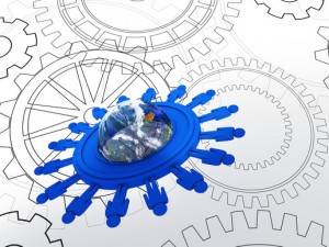 People are cogs in a machine