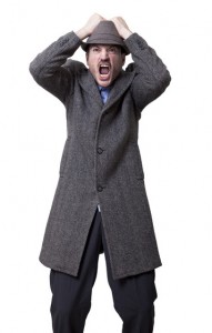 Frustrated man sees story idea has already been published