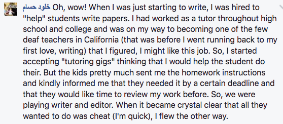 Academic writing - writer review