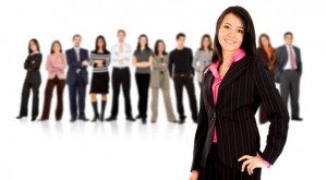 Freelance writer and her team