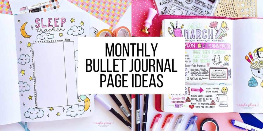 25 Creative and Useful Monthly Bullet Journal Page Ideas | Masha Plans
