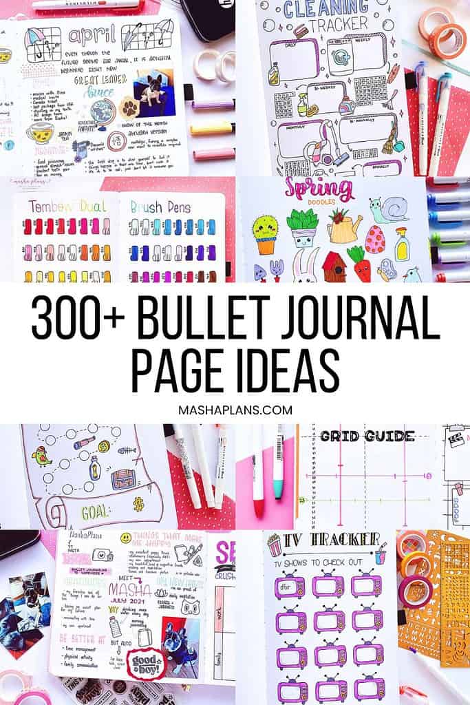300+ Bullet Journal Page Ideas To Organize Your Life | Masha Plans