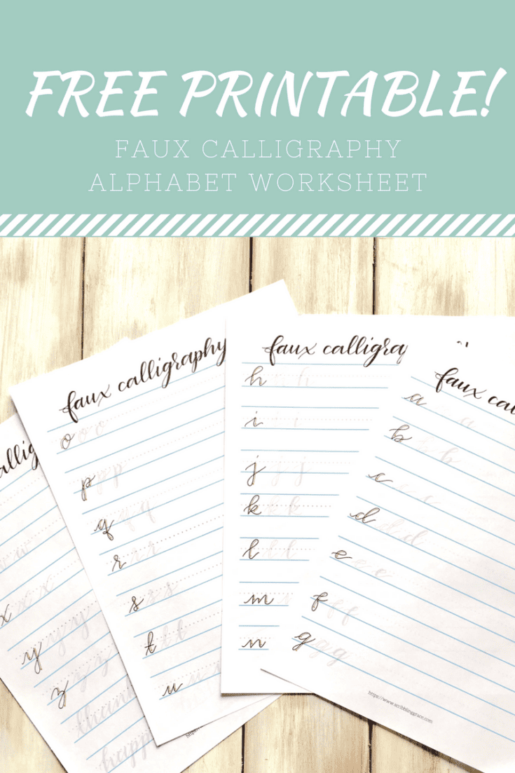 Free Faux Calligraphy Practice Sheets