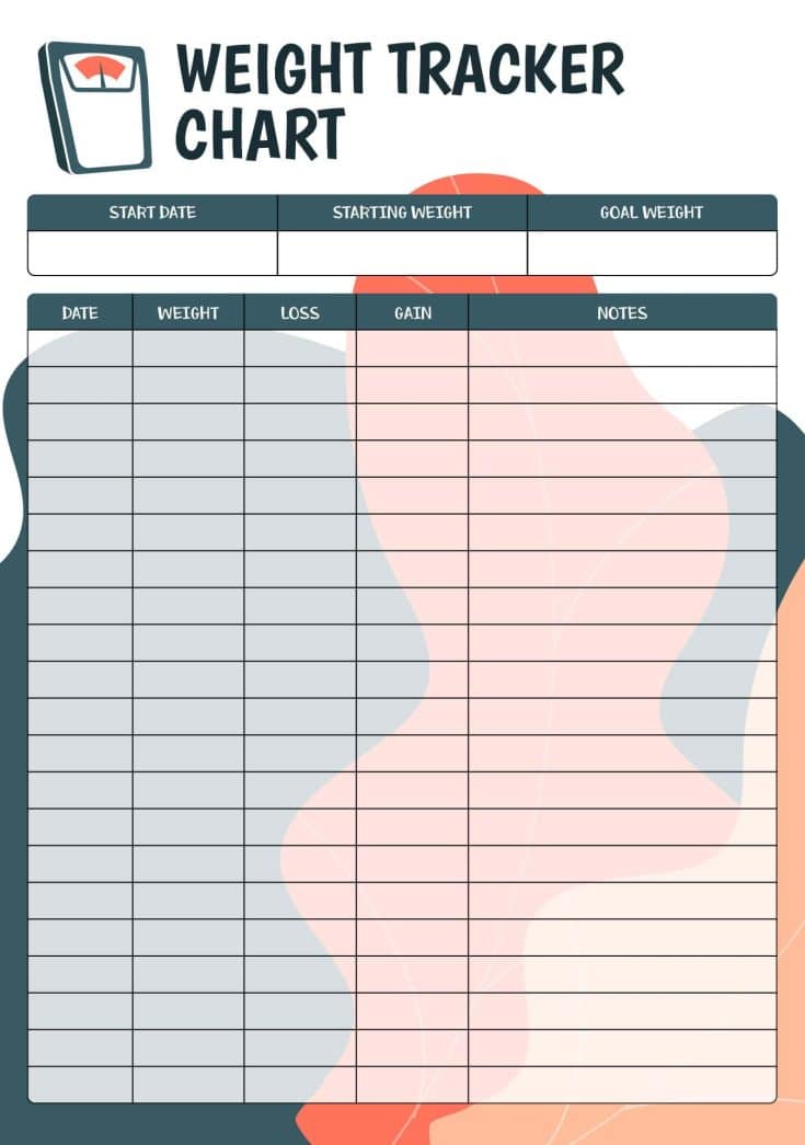 15+ Free Weight Tracker Bullet Journal Printables
