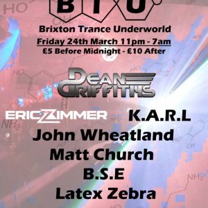 Matt Church at Brixton Trance Underworld, Club 414 (Flyer Front)