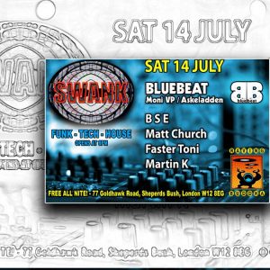 Matt Church at Swank, Raving Buddha (Flyer Front)