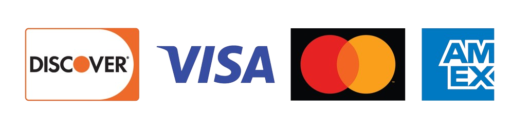 Credit card logos showing McCandless Well Drilling and Services Inc. accepts multiple payment options for water services.