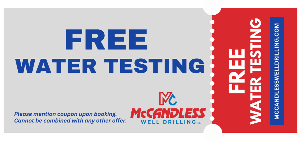McCandless Well Drilling promo - Free water testing