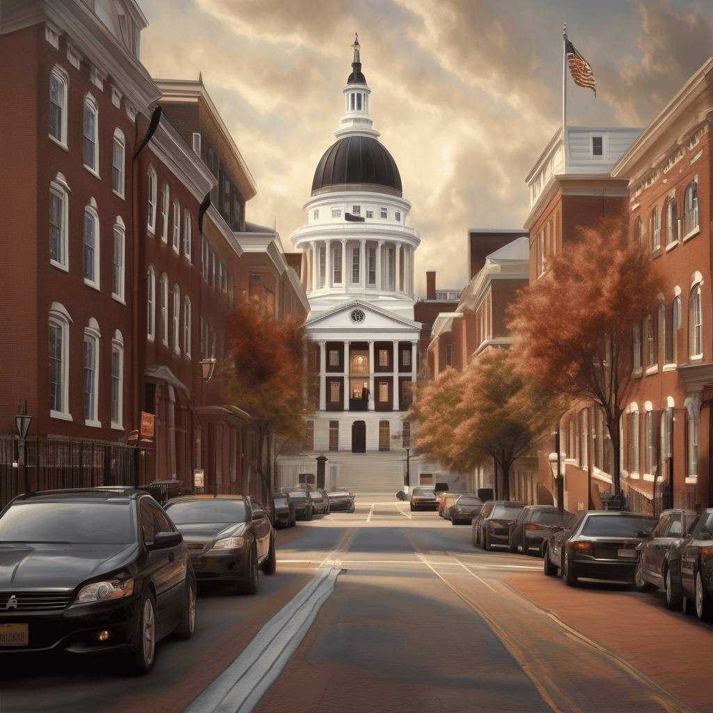 A Front View of Statehouse at Annapolis – Charles Willson Peale