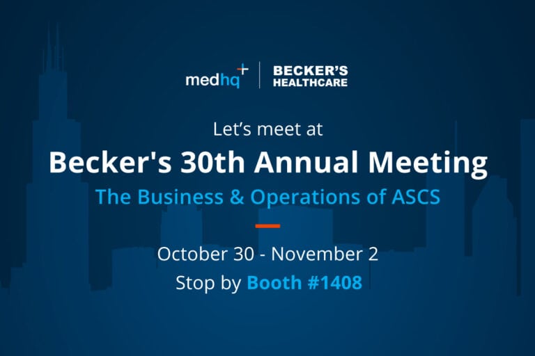 Let's meet at Becker's 30th Annual Meeting. The Business and Operations of ASCS