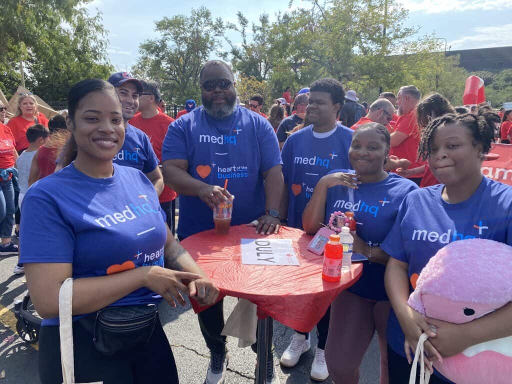 MedHQ staff preparing for a race