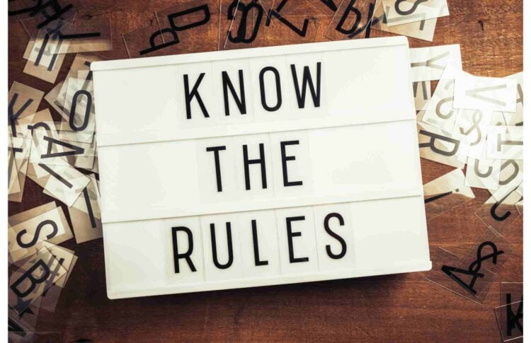sign that says Know the Rules