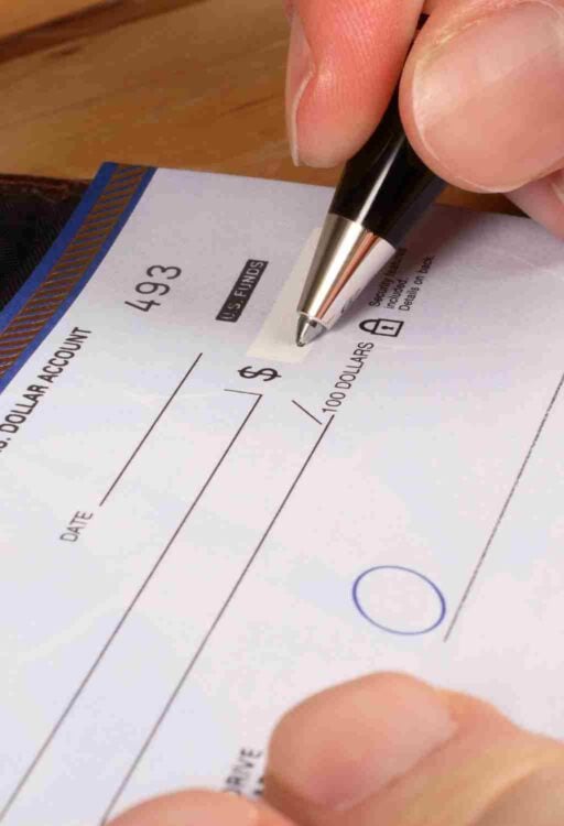 how to fill out a check write in the dollar amount